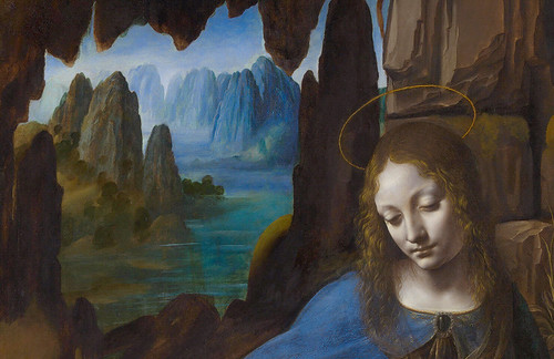 Leonardo - Virgin of the Rocks, detail (1491-1508) by petrus.agricola
