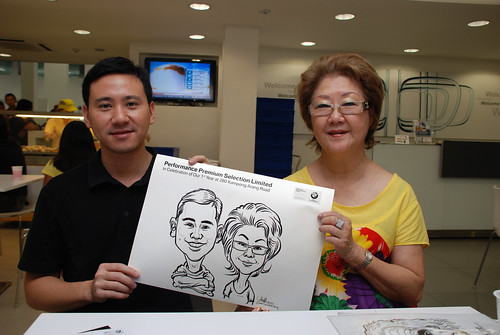 Caricature live sketching for Performance Premium Selection first year anniversary - day 1 - 26