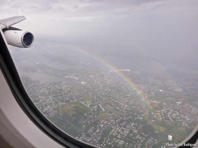 Llegando a Boston con un precioso arcoiris