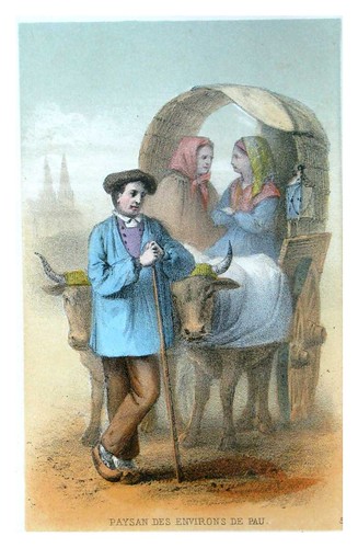 005-campesino de los alrededores de Pau-Costumes pyrénéens-1860 