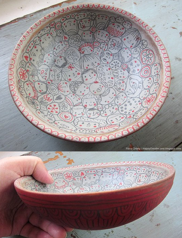Many Faces Doodle Bowl