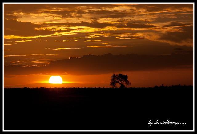 Sunset at Baray, Cambodia