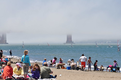 Golden Gate Bridge shrouded in fog [San Francisco, USA]
