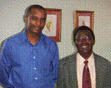 Aaron Thegaya, RHODES SCHOLAR, with Prof. Odiambo