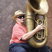 Street tuba player