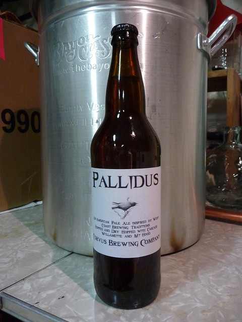 Corvus Pallidus bottled and labeled
