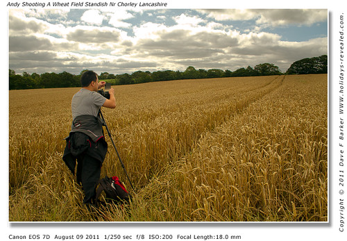 Andy Shooting A Wheat Field Standish Nr Chorley Lancashire
