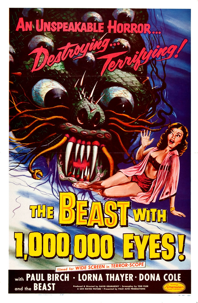Albert Kallis - The Beast with 1,000,000 Eyes! (American Releasing Corp., 1955) One Sheet