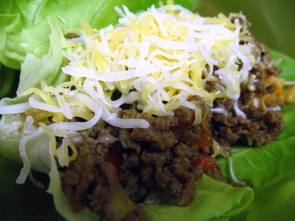 lettuce wrap taco with homemade seasoning