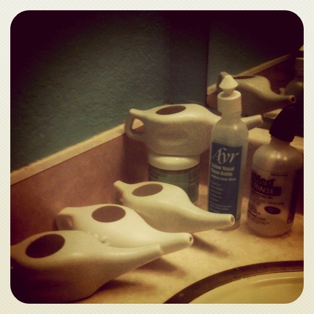 Somehow @jxson and I have accumulated 6 NETI POTs.