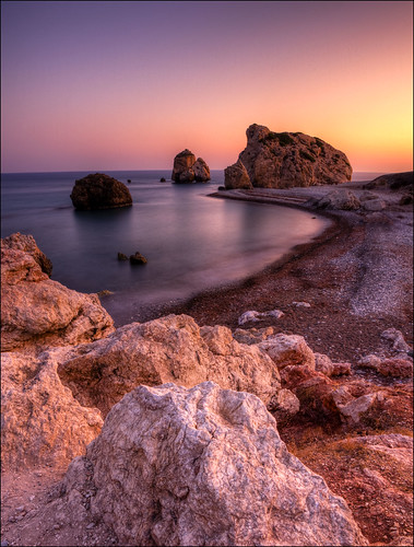 Aphrodites Rocks, Cyprus by John J Buckley
