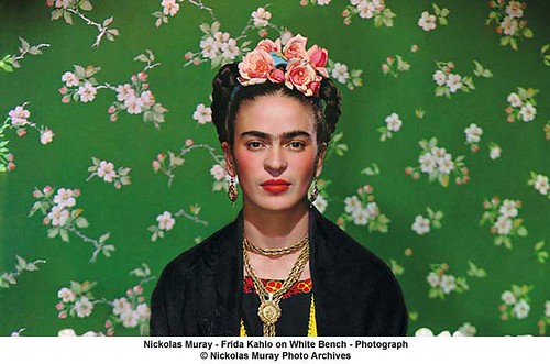 Nickolas Muray - Frida Kahlo on White Bench by artimageslibrary