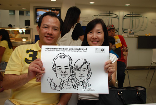 Caricature live sketching for Performance Premium Selection first year anniversary - day 1 - 25