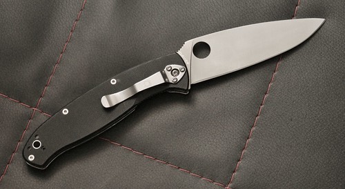 Spyderco Resilience Folding Knife 4-1/4" Plain Blade, G10 Handles