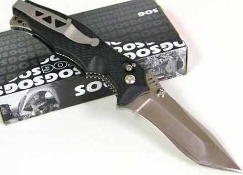 SOG Vulcan Mini Tanto Arc-Lock Folder 3" VG10 Steel Blade Zytel Handles