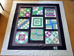 Patchwork Squared Quilt top complete