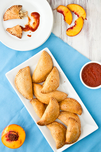 Pulled Pork Empanadas with Peach-Chipotle Barbecue Sauce