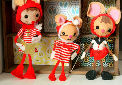 Mice Ornaments by lolie jane
