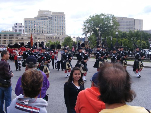 Bagpipe marchers