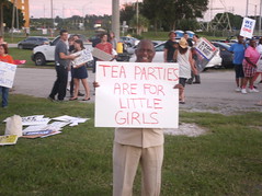 Protestors Outside GOP Debate In Tampa