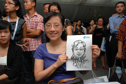 caricature live sketching for Singapore International Water Week Closing Dinner - 17
