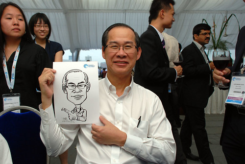 caricature live sketching for Singapore International Water Week Closing Dinner - 2