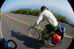 Biking on the Shakotan Peninsula, Hokkaido, Japan