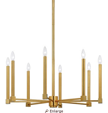 Quiozel brass modern chandelier