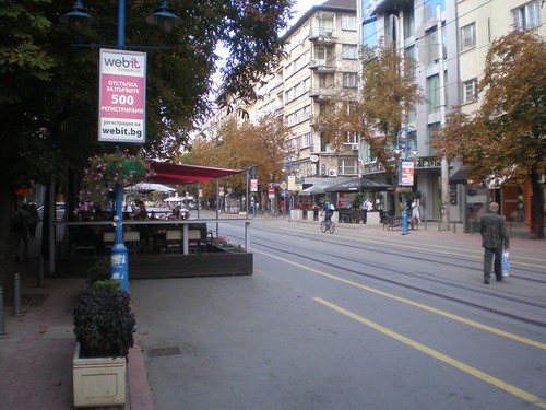 Parklet in Sofia, Bulgaria.