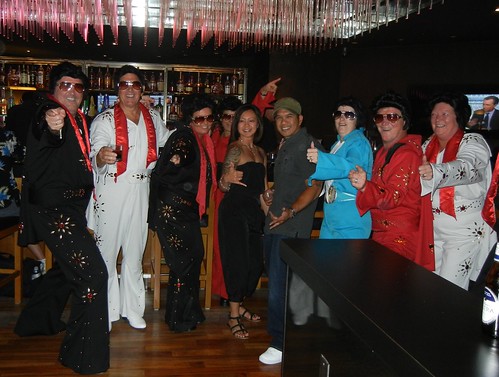 Ryan and Jen with 7 Elvises
