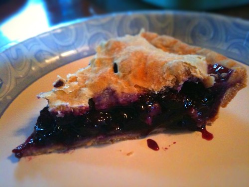 homemade Maine blueberry pie