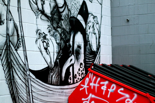 Wednesday: Grafitti near the Pit Bar
