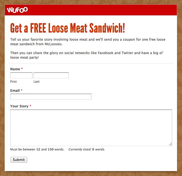 Get a FREE Loose Meat Sandwich!