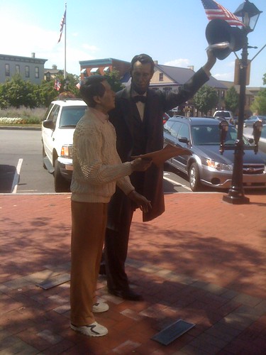 Lincoln & a tourist