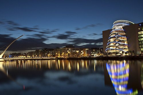 Samuel Beckett Bridge and Dublin National Convention Centre