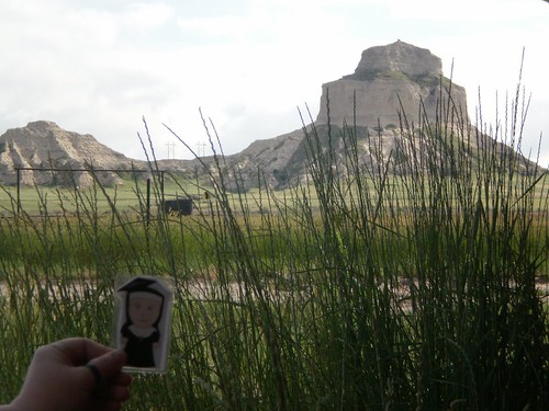 Flat Catherine in front of Scotts Bluff, NE