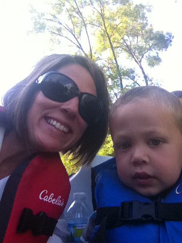 kayden and mommy paddleboating