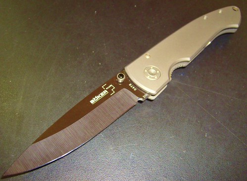 Boker Plus Anti-MC Folding Knife 3-1/4" Ceramic Blade, Titanium Handles