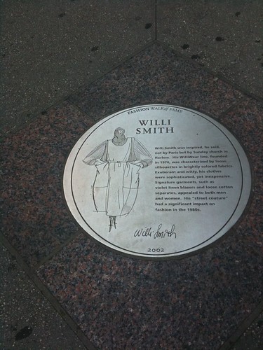 Willi Smith's plaque, Fall Walk of Fame, NYC