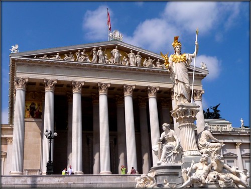 The Parliament of Austria with  Pallas-Athene Fountain in front by Ginas Pics