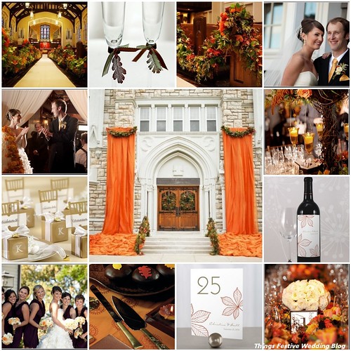 Elegant Fall Wedding Decorations Resources Church exterior pew swags 