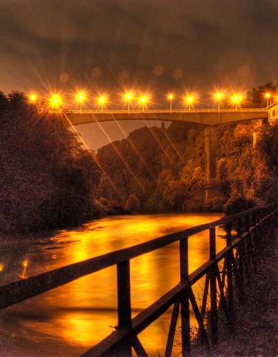 Ponte di Trezzo di notte by Davide Comotti