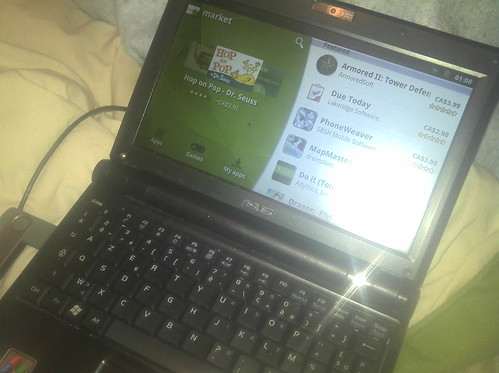 Android 2.3.5 on EeePC 900 + Android Market access