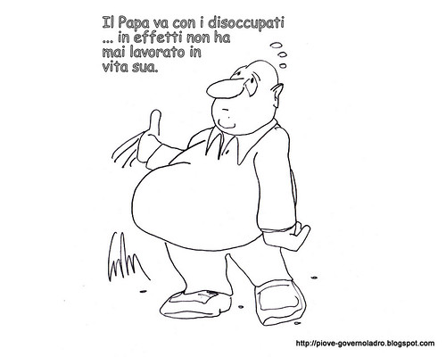 Lavoro, il Papa va con i disoccupati. by Livio Bonino