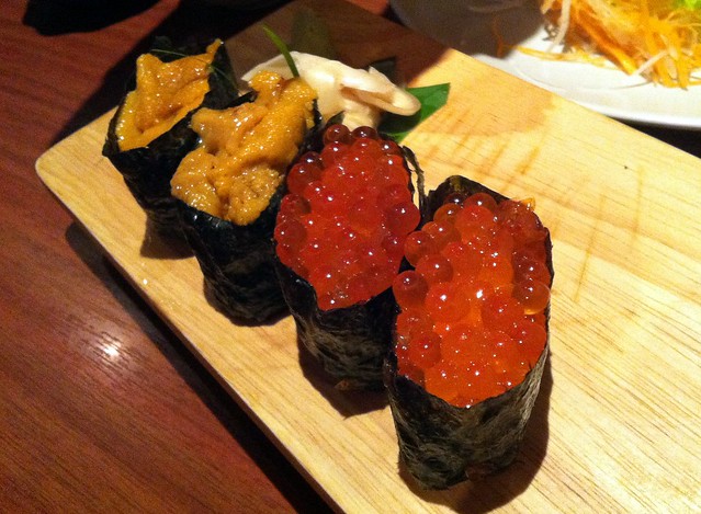 Uni and Ikura Sushi