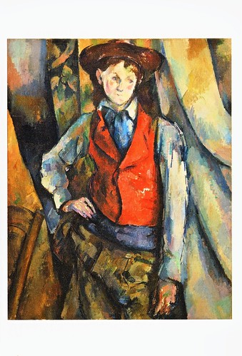 ★ﾎﾟｽﾄｶｰﾄﾞ⑤セザンヌ「赤いチョッキの少年」1888－1890年 by Poran111