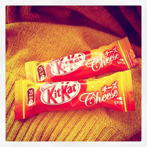 Cheese flavoured Kit Kats, of course.