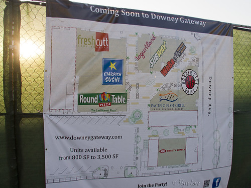Construction fence Downey Gateway