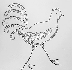 Another Chicken (Sketch with Woodcut Effect) by randubnick