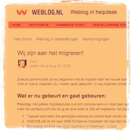 Web-log.nl is aan het migreren!